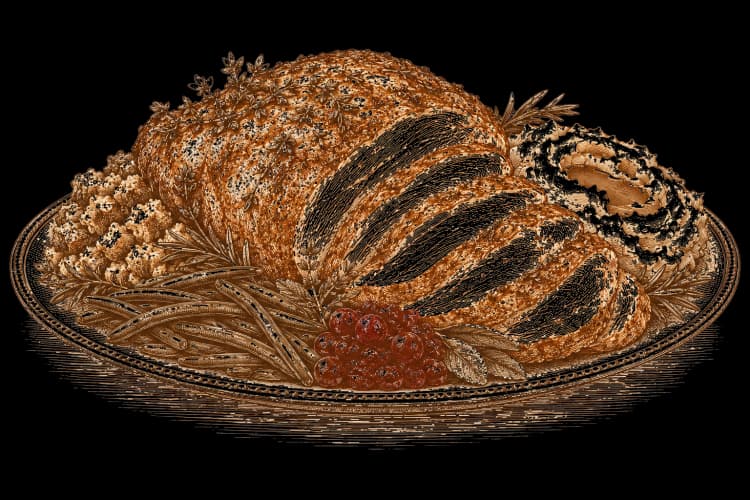 Prepared turkey for a holiday meal